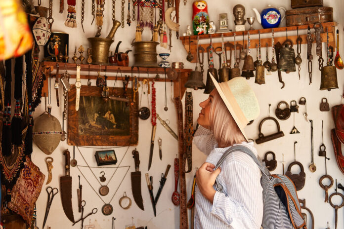 Bukhara, Uzbekistan September 1 Woman Buy Souvenir